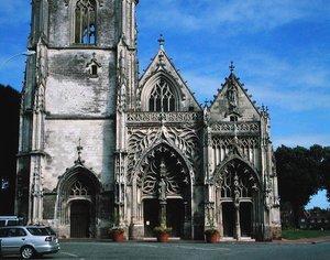 Flamboyant tracery around the west portal by French School
